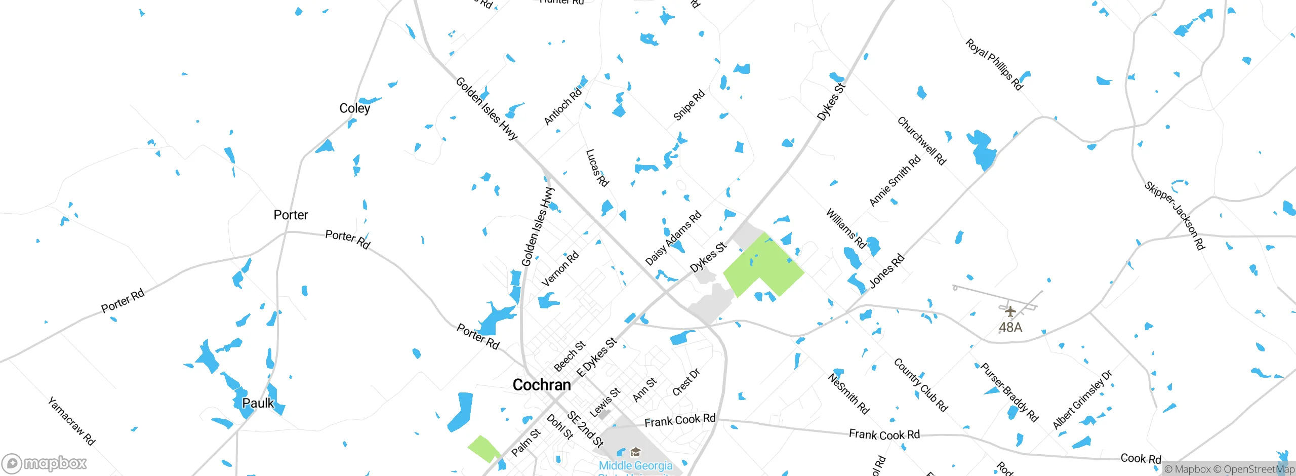 Map showing approximate location