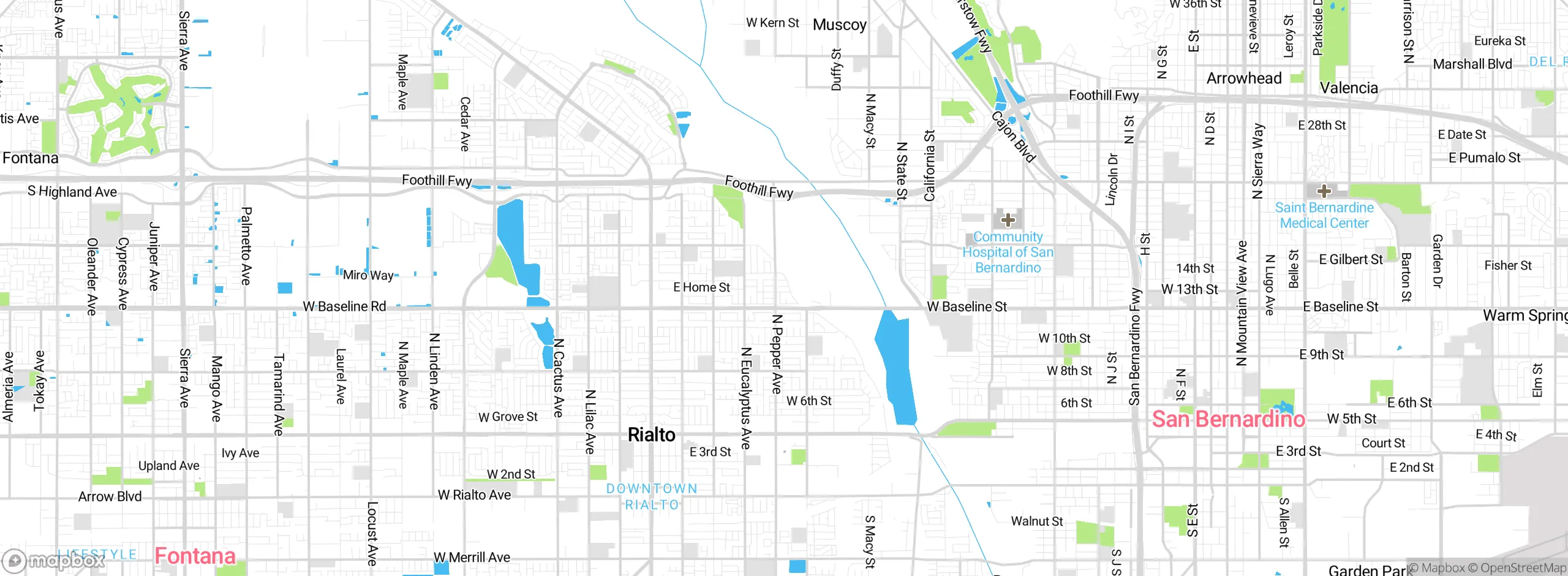 Map showing approximate location