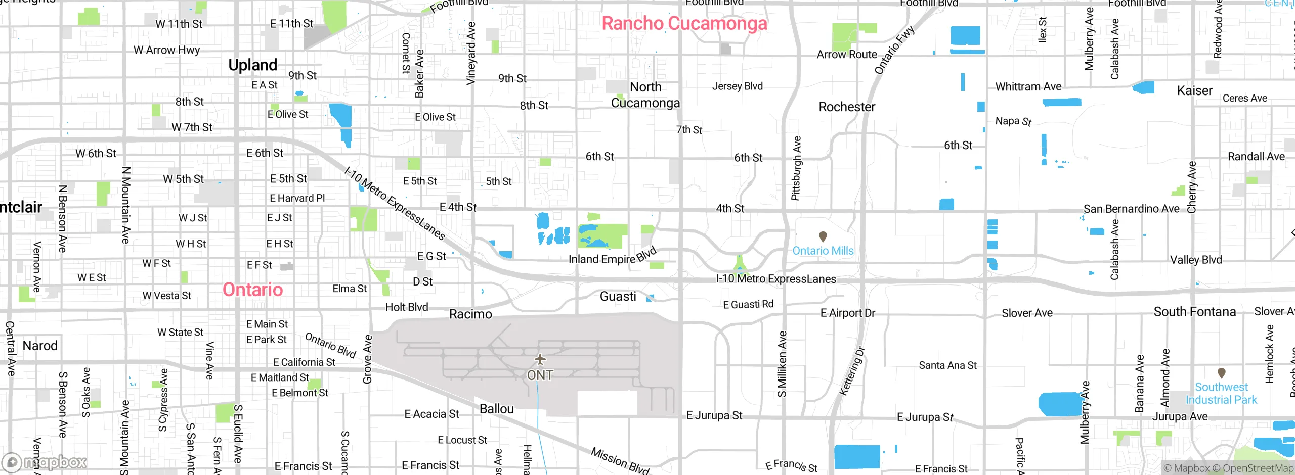 Map showing approximate location