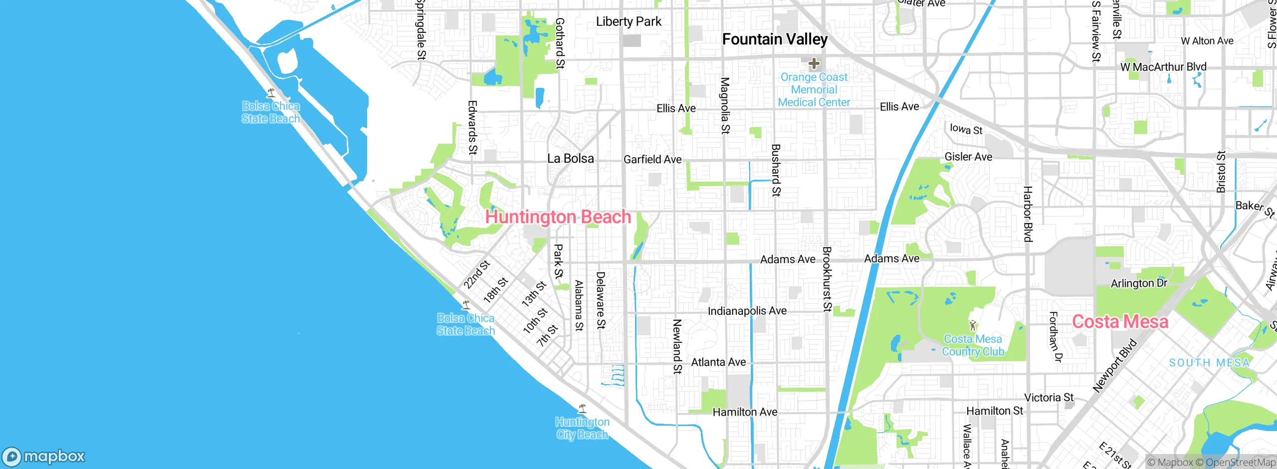 Map showing approximate location