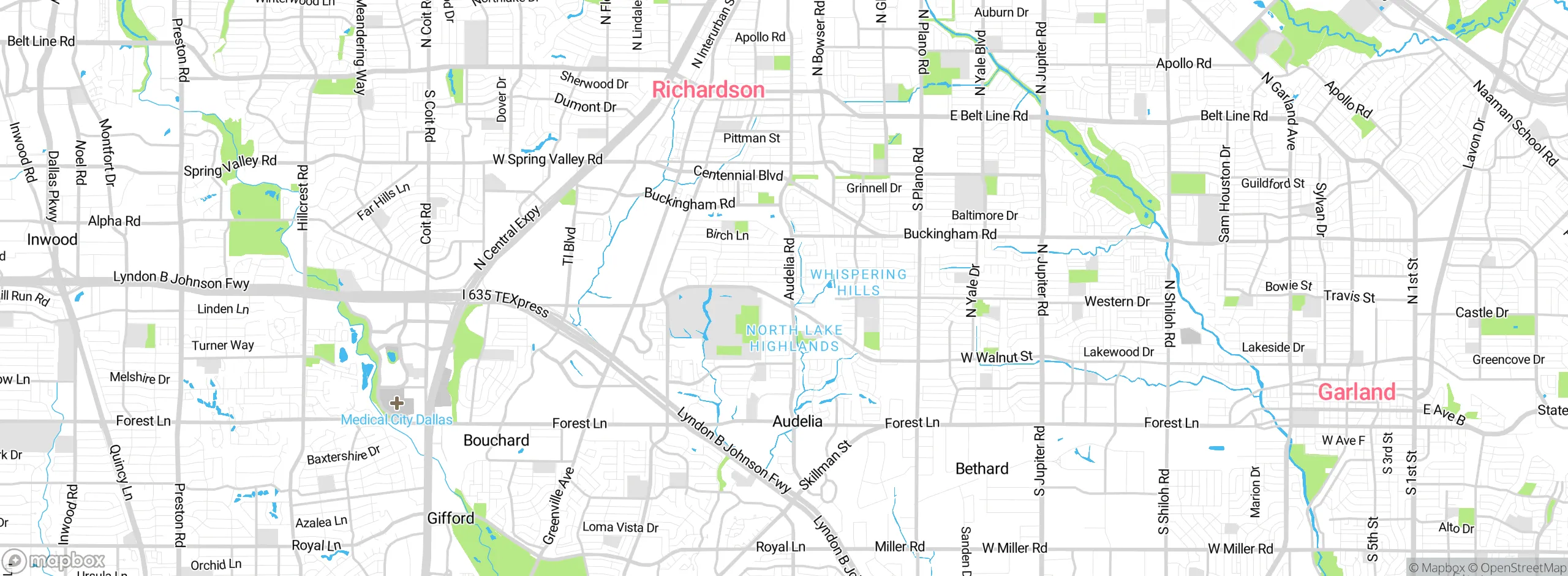 Map showing approximate location