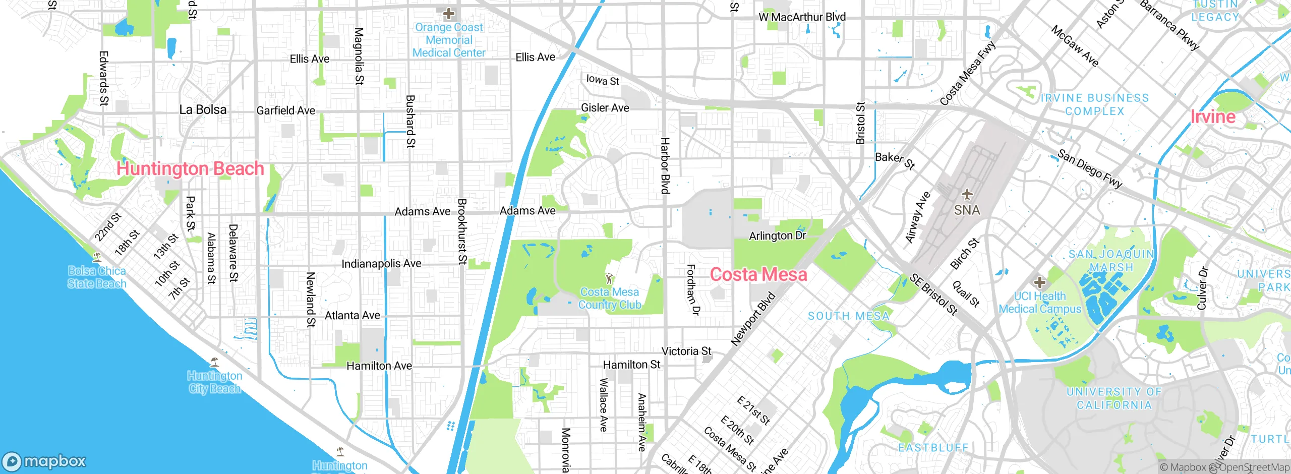 Map showing approximate location