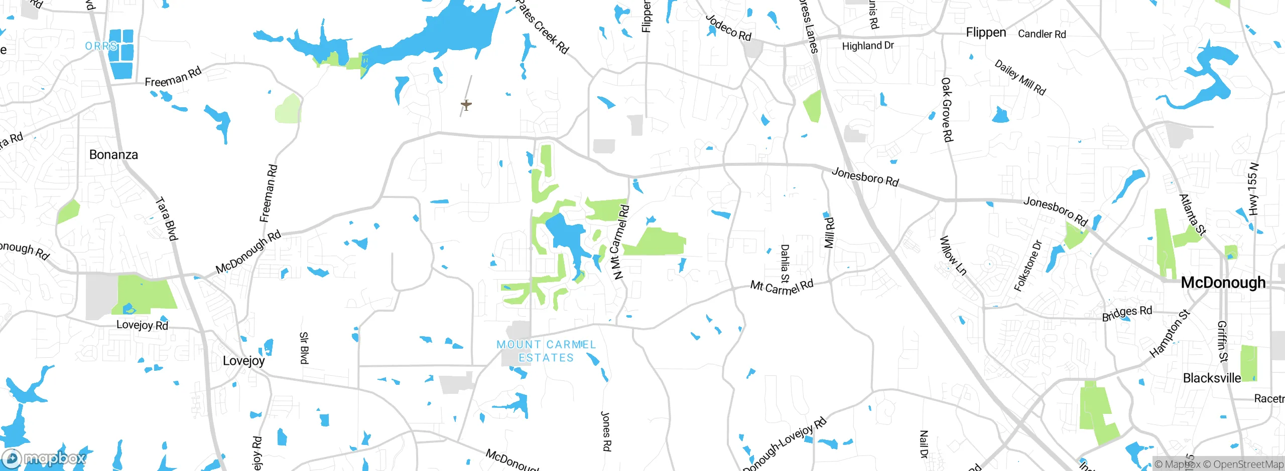Map showing approximate location