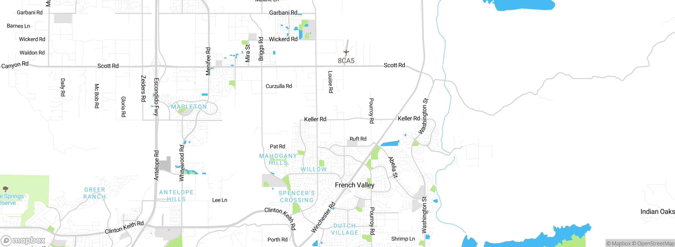 Map showing approximate location