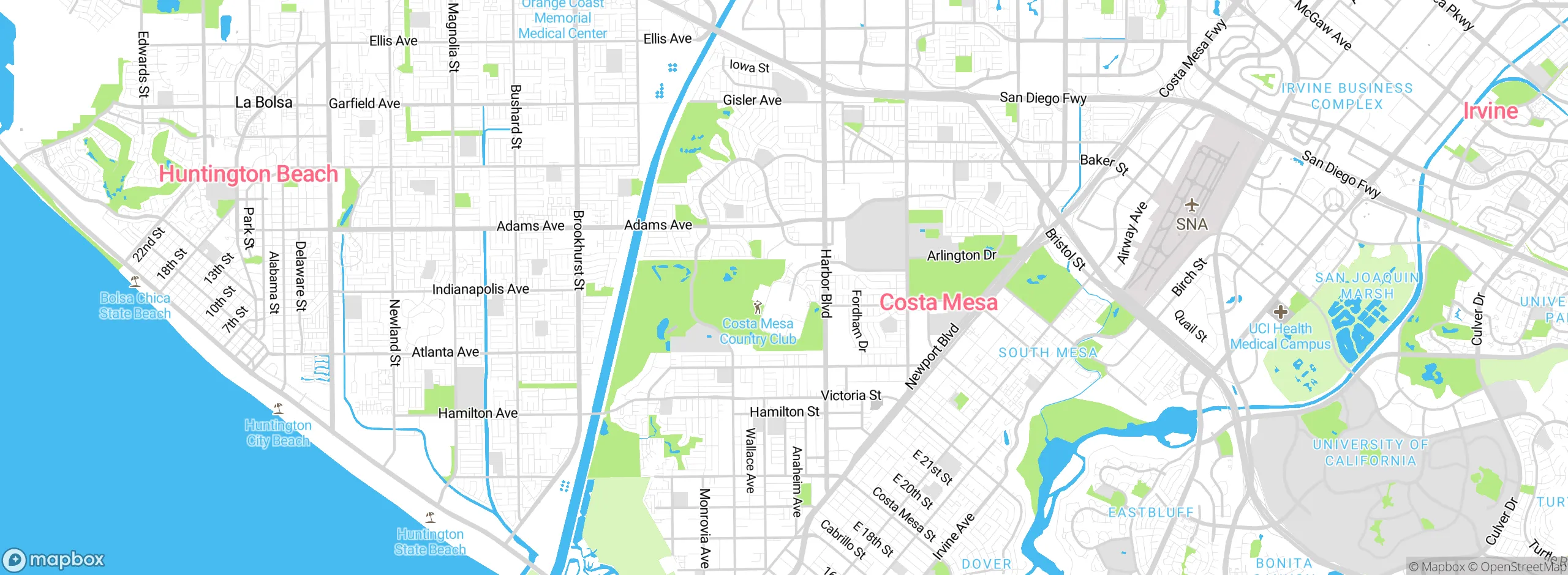 Map showing approximate location