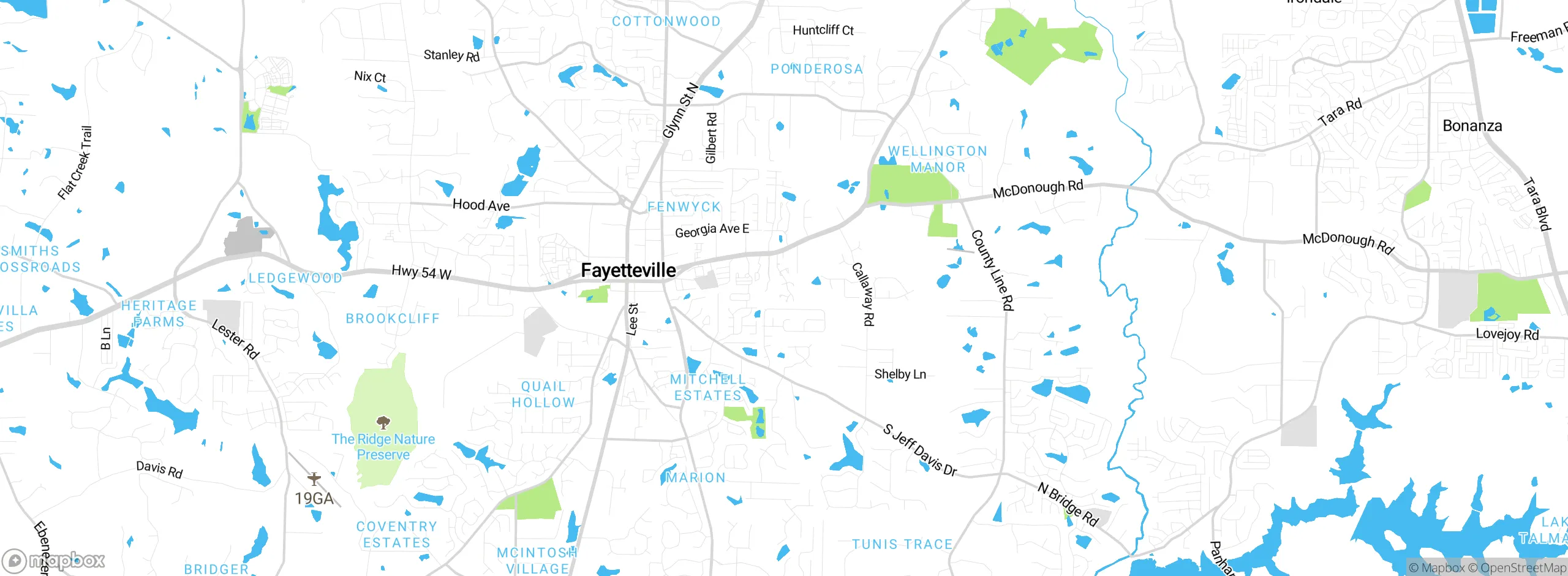 Map showing approximate location