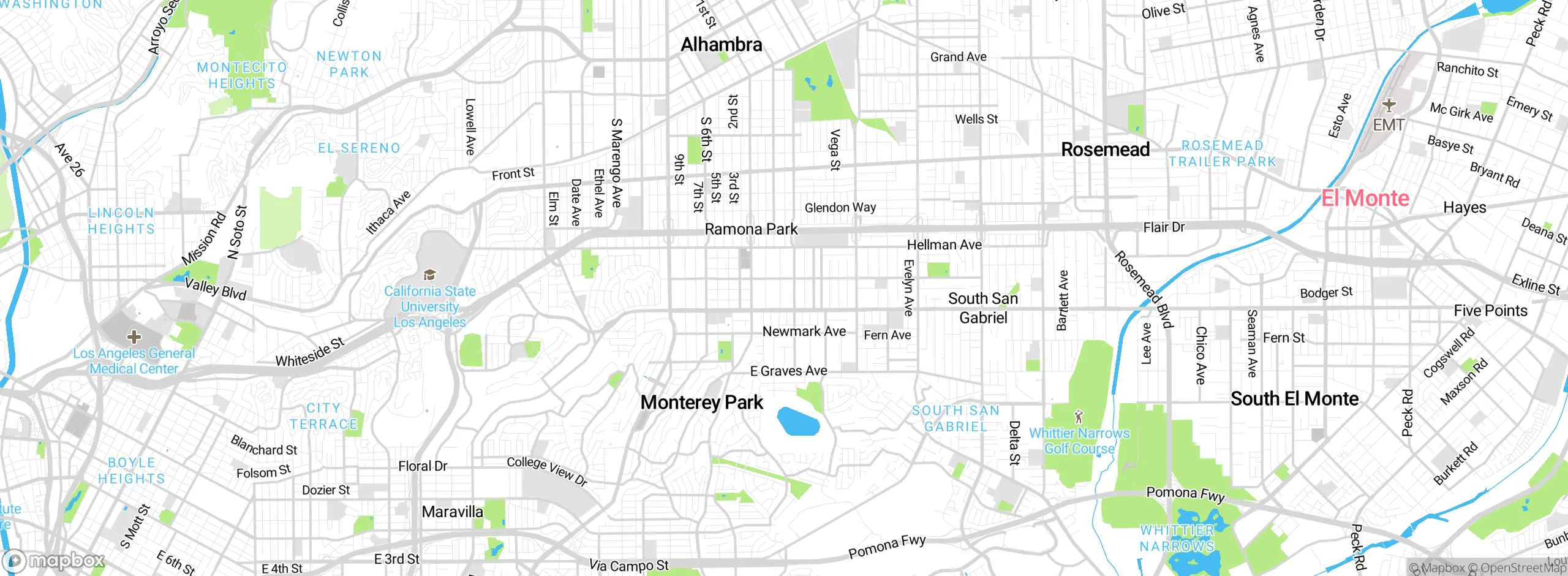 Map showing approximate location