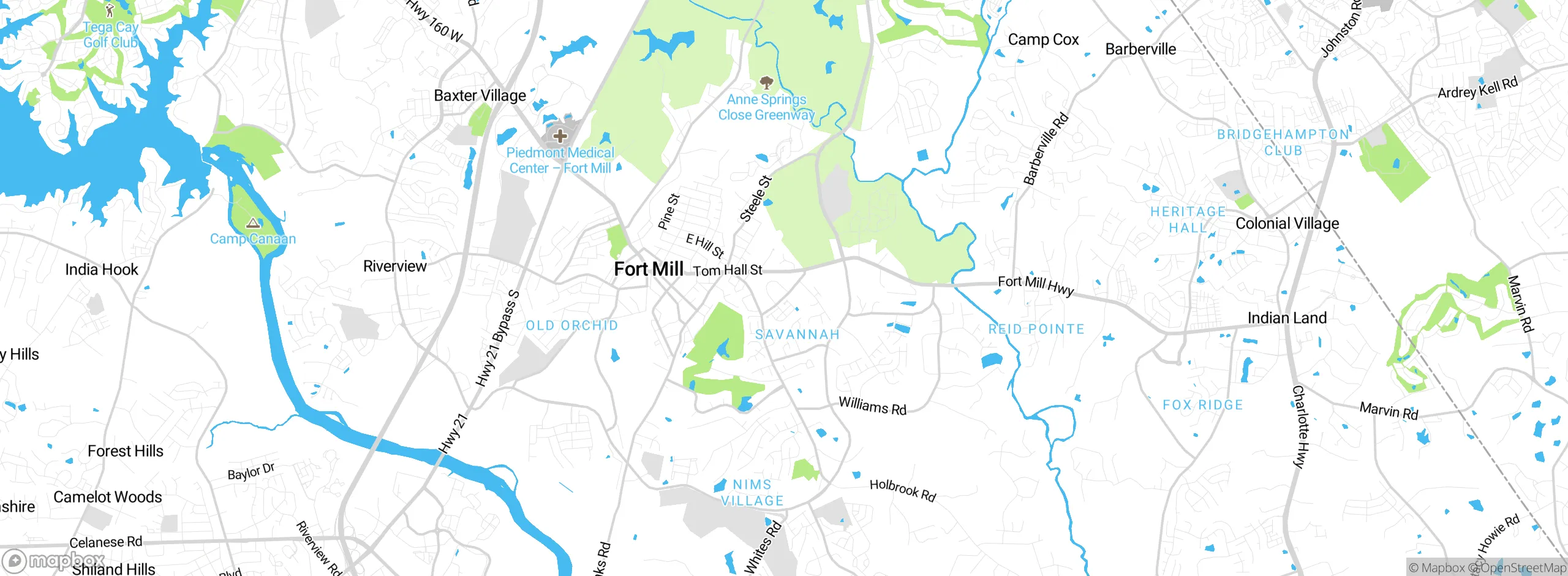 Map showing approximate location