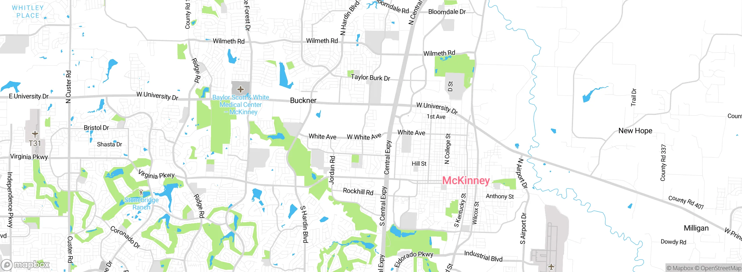 Map showing approximate location