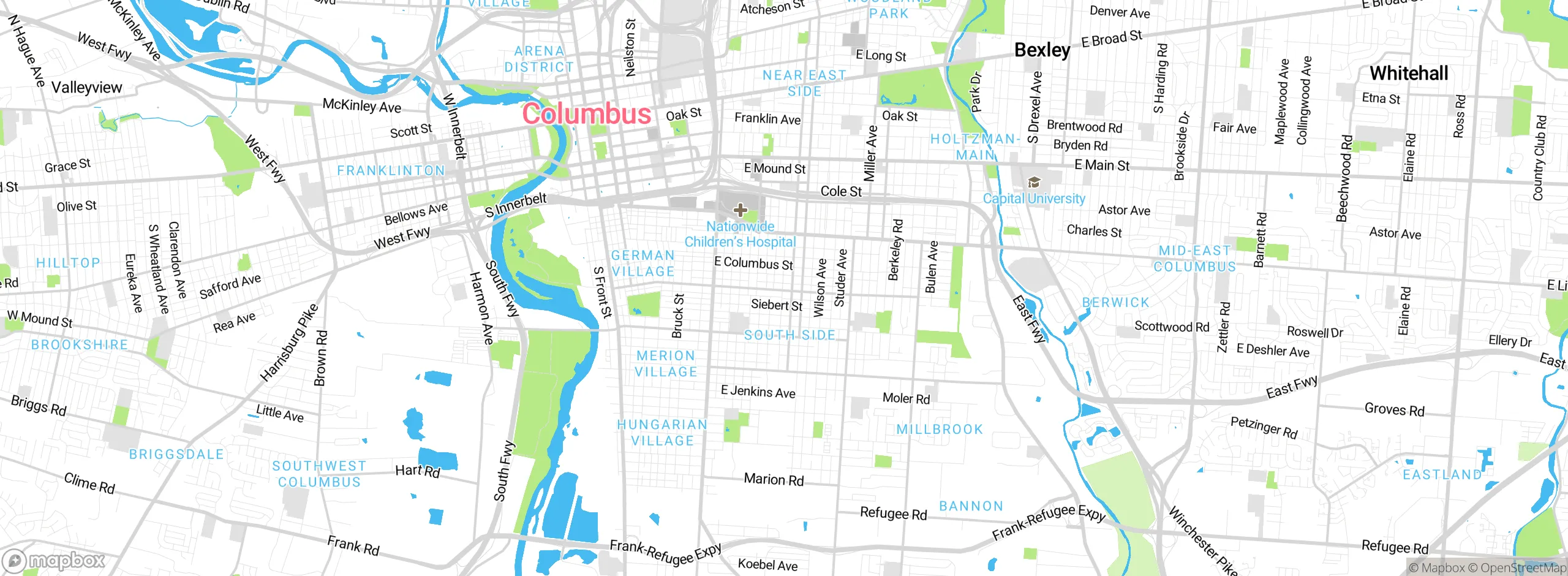Map showing approximate location