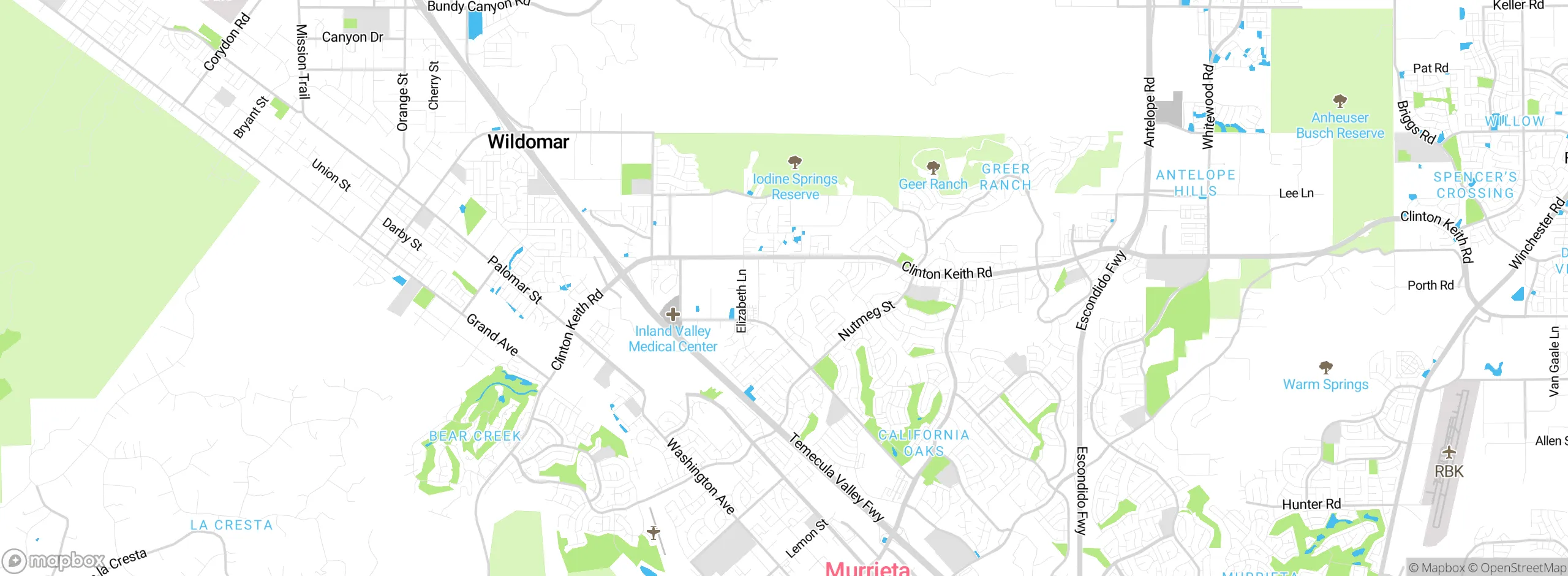 Map showing approximate location
