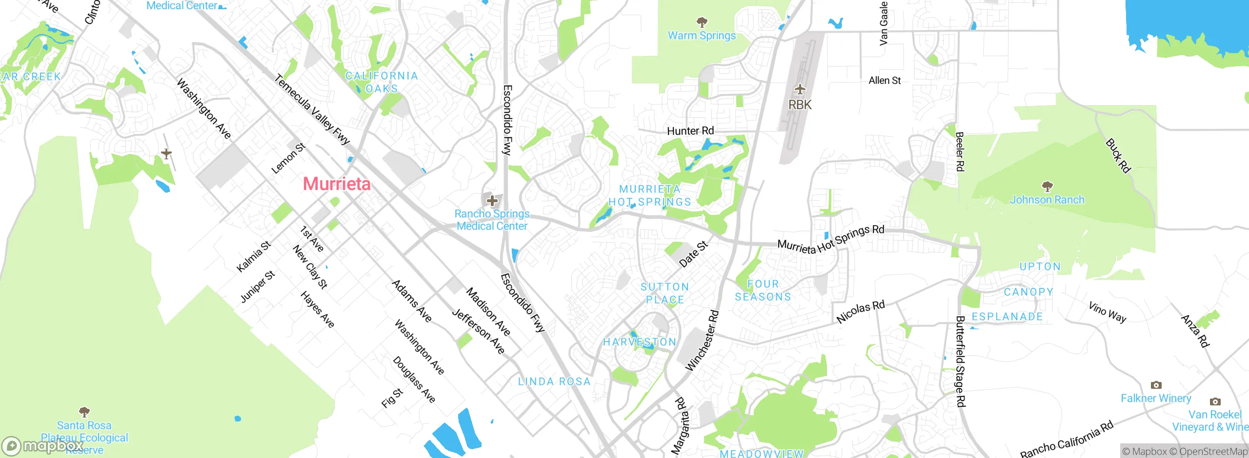 Map showing approximate location