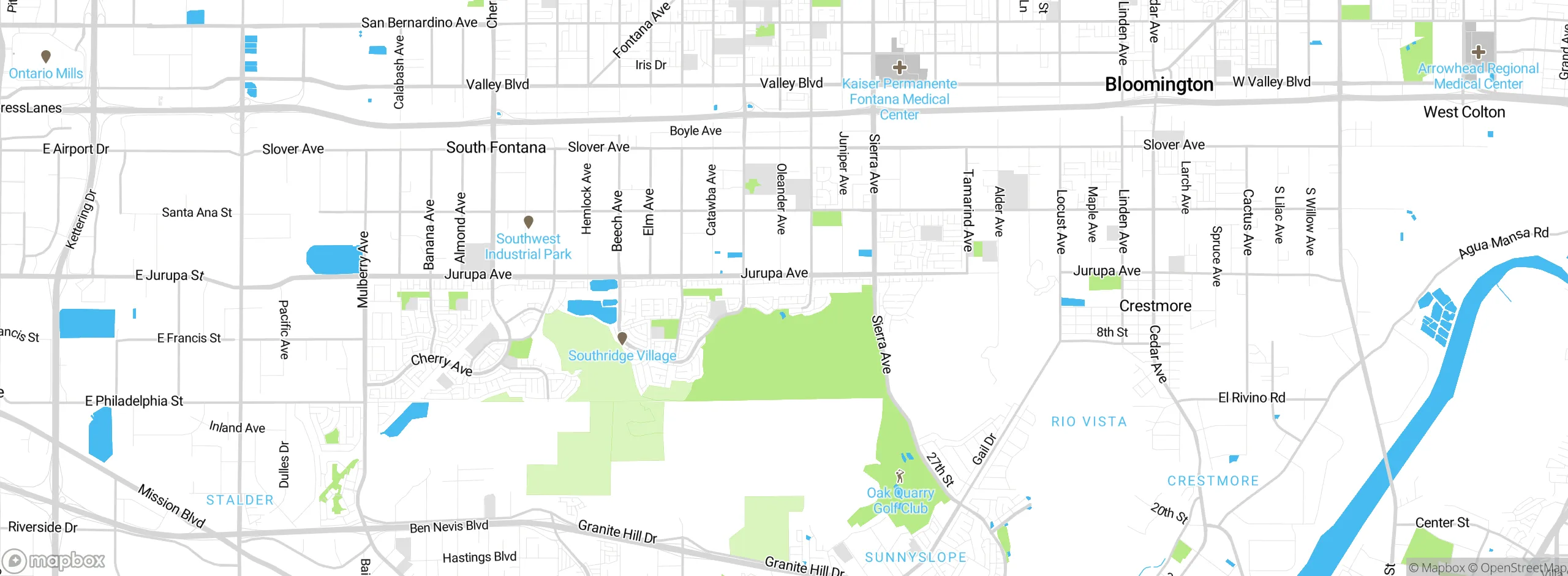 Map showing approximate location