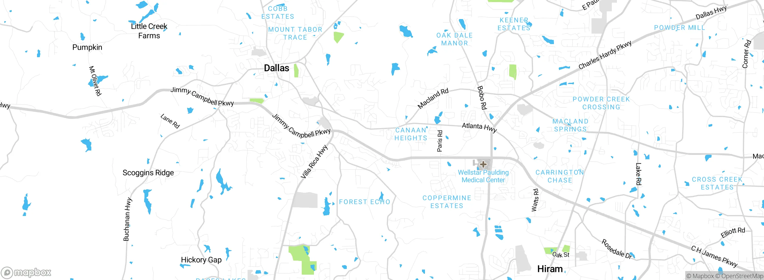 Map showing approximate location