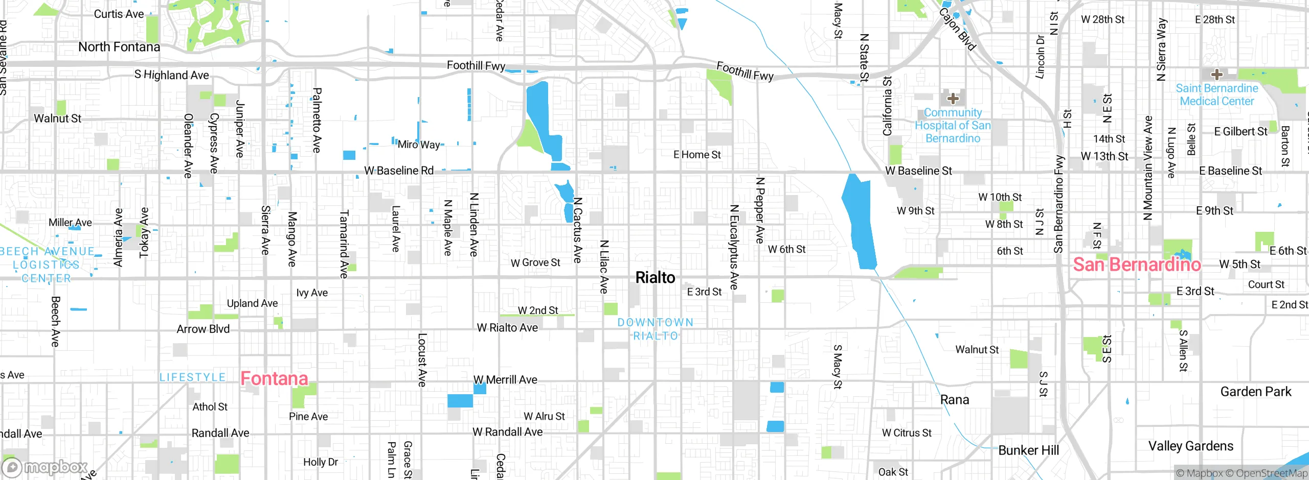 Map showing approximate location