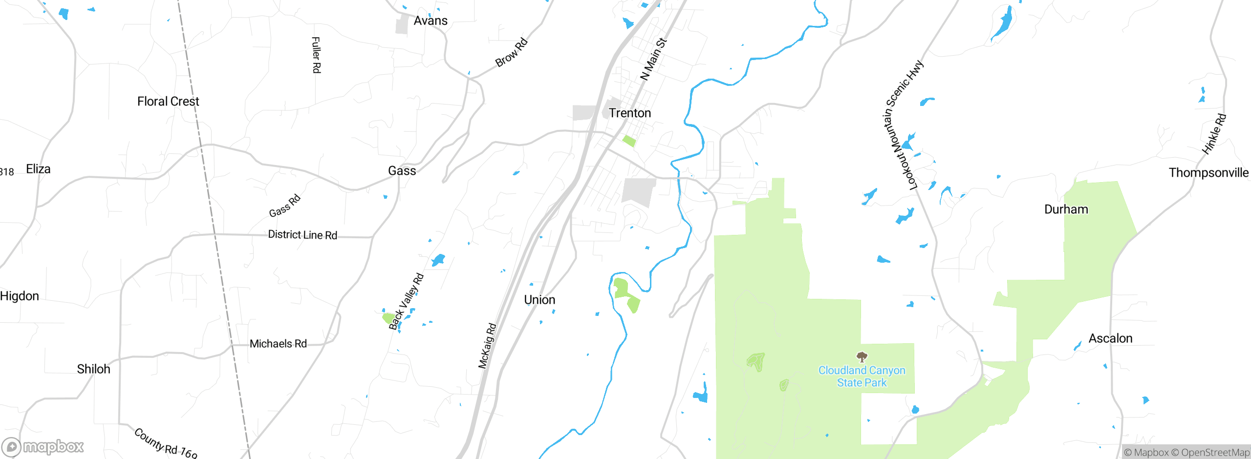 Map showing approximate location