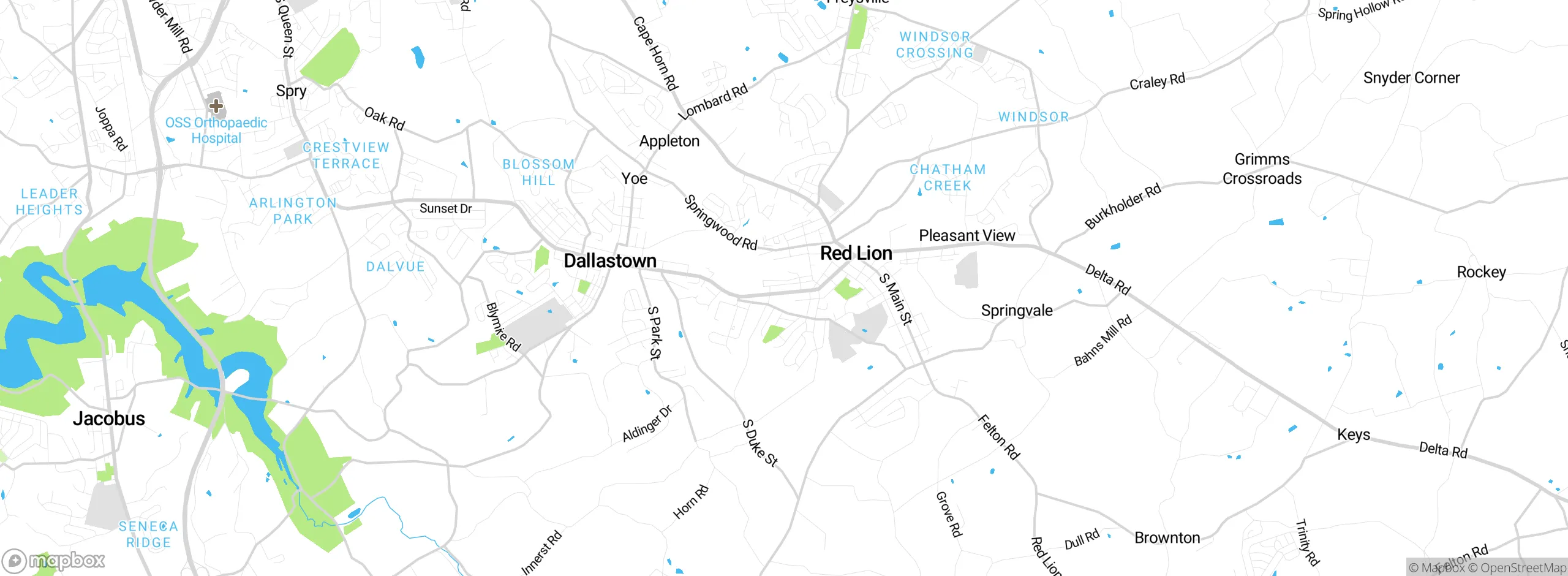 Map showing approximate location