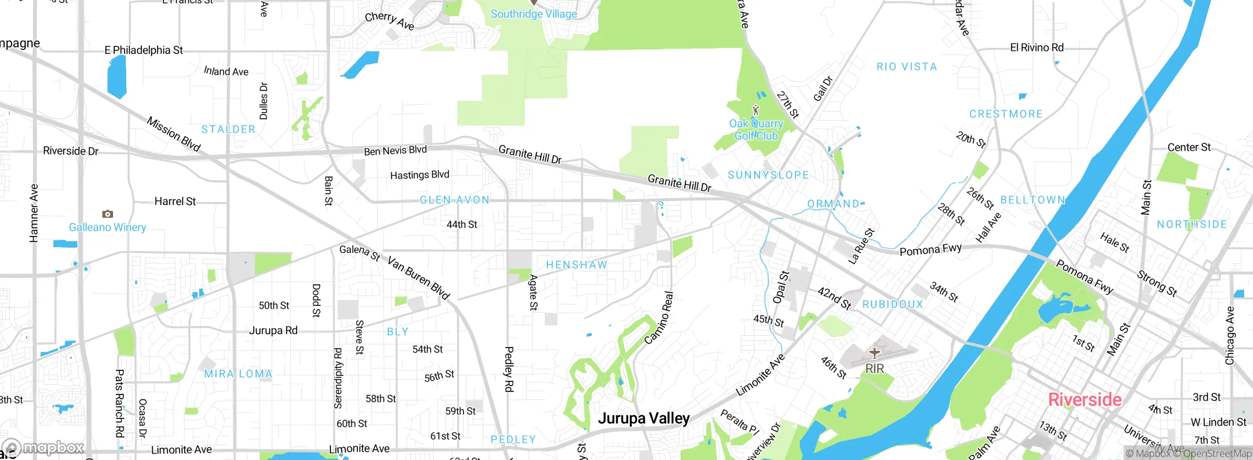 Map showing approximate location