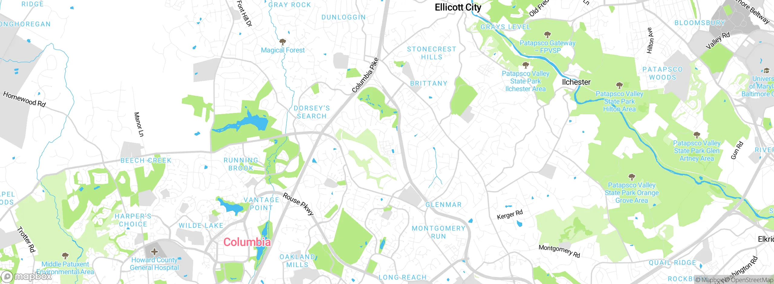 Map showing approximate location