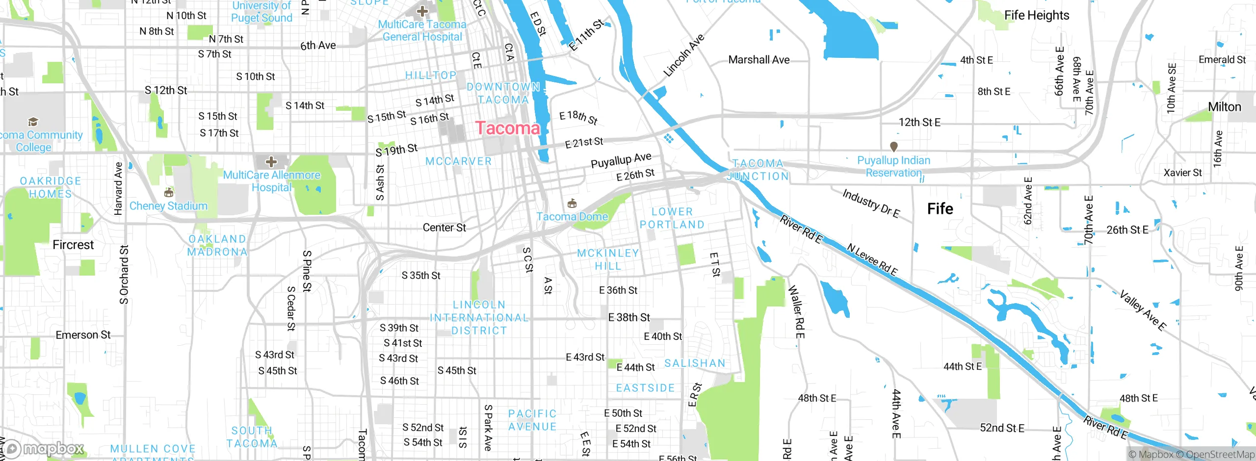 Map showing approximate location