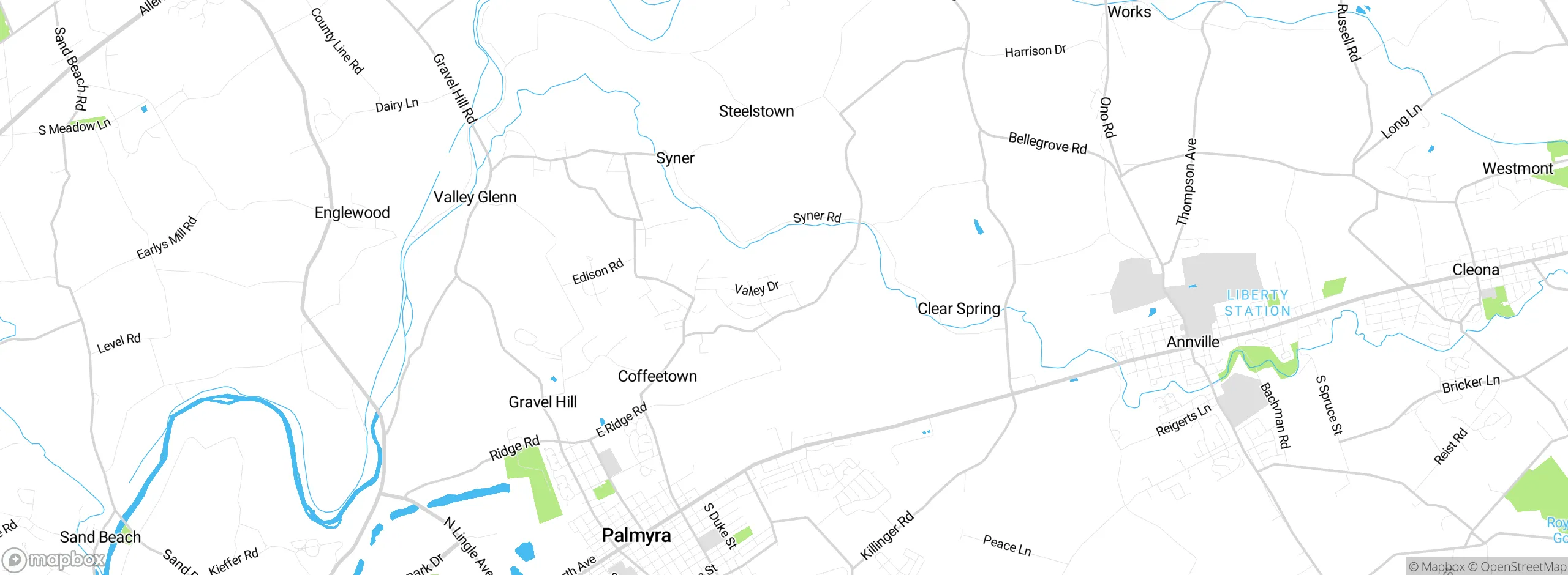 Map showing approximate location