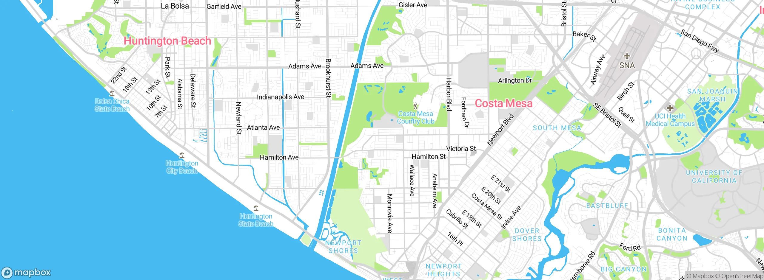 Map showing approximate location