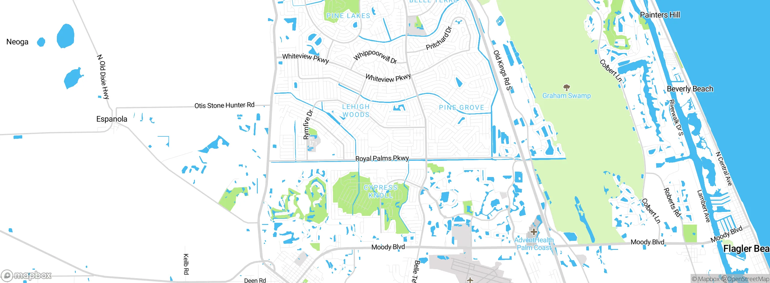 Map showing approximate location