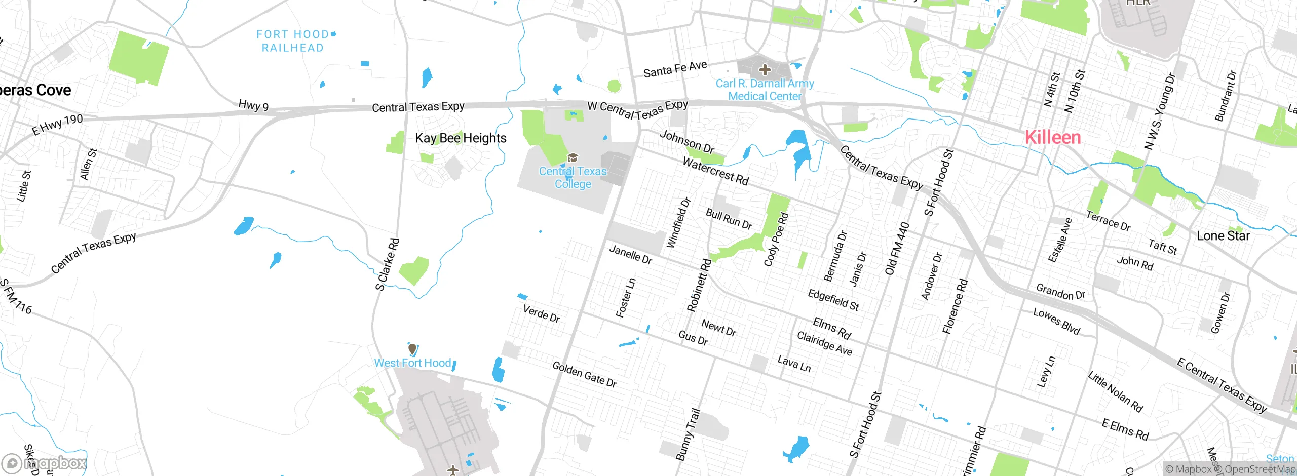Map showing approximate location