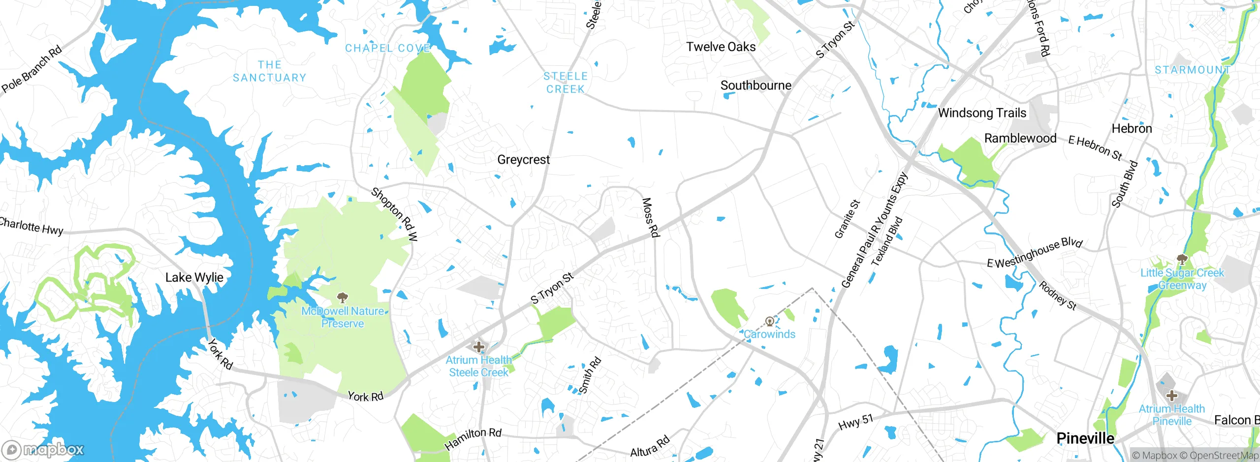 Map showing approximate location