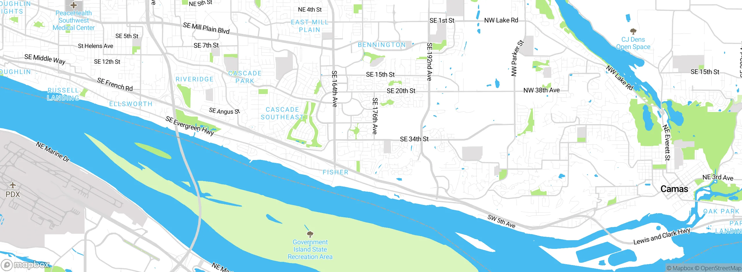 Map showing approximate location