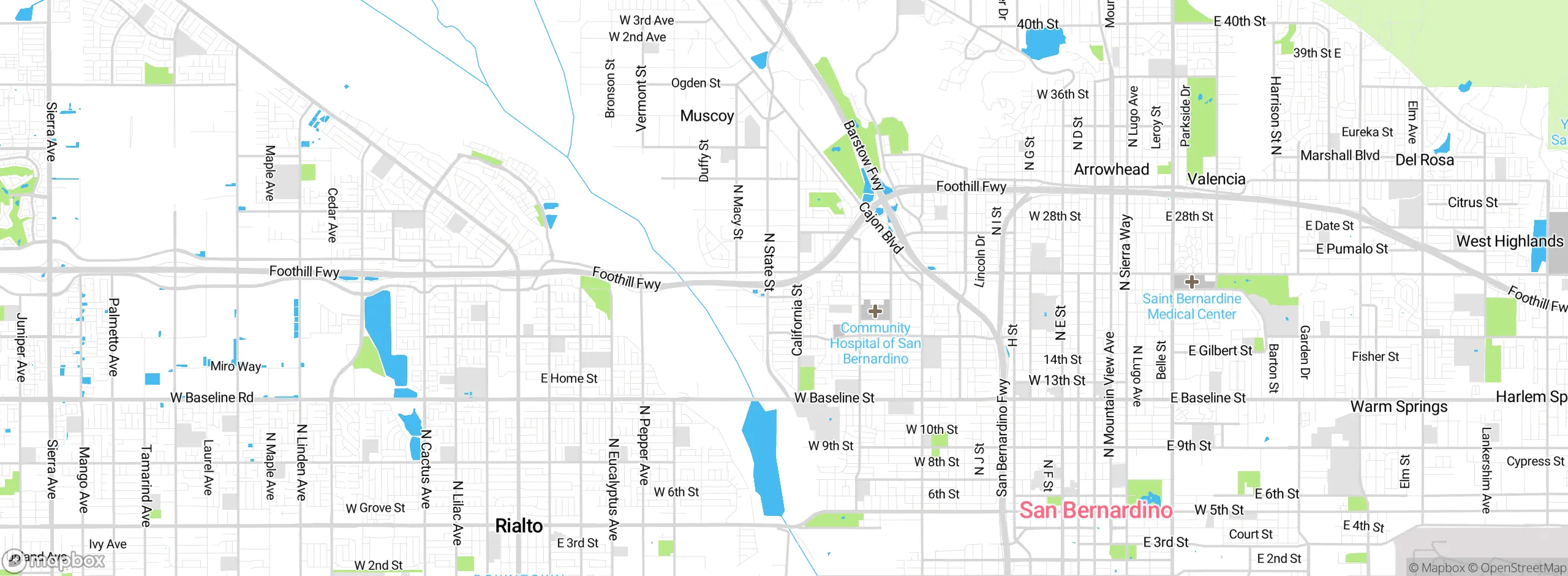 Map showing approximate location