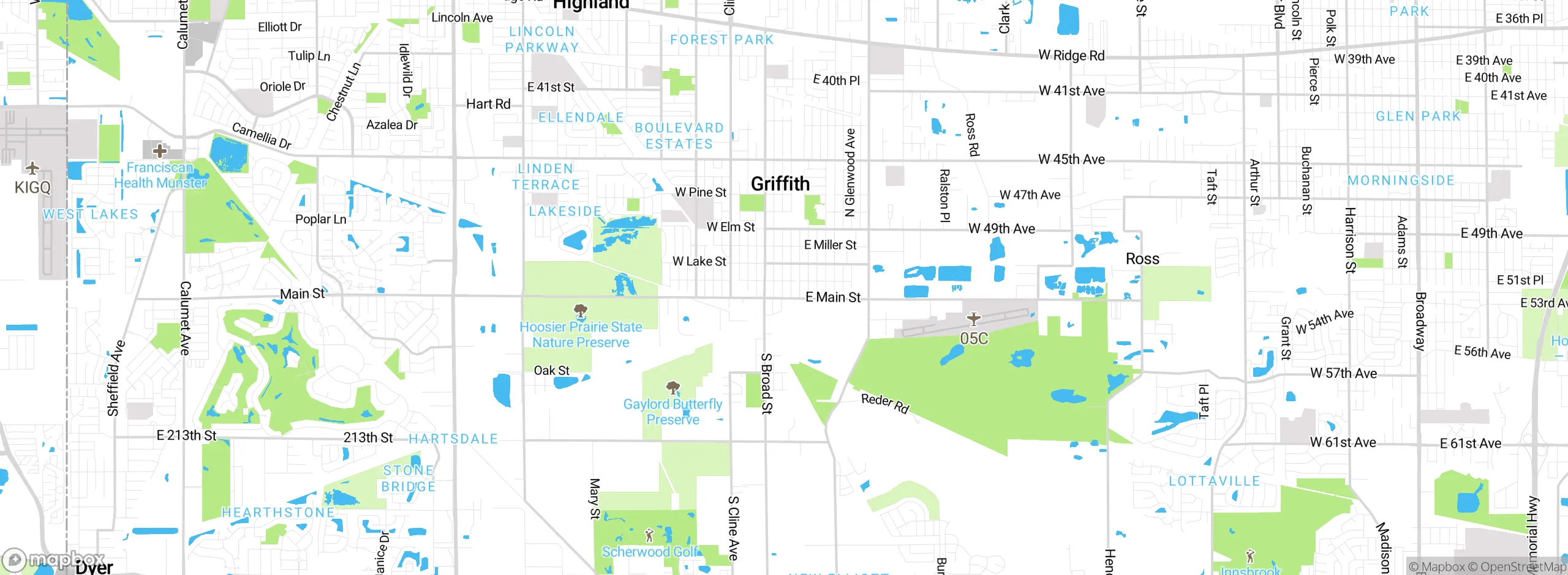 Map showing approximate location