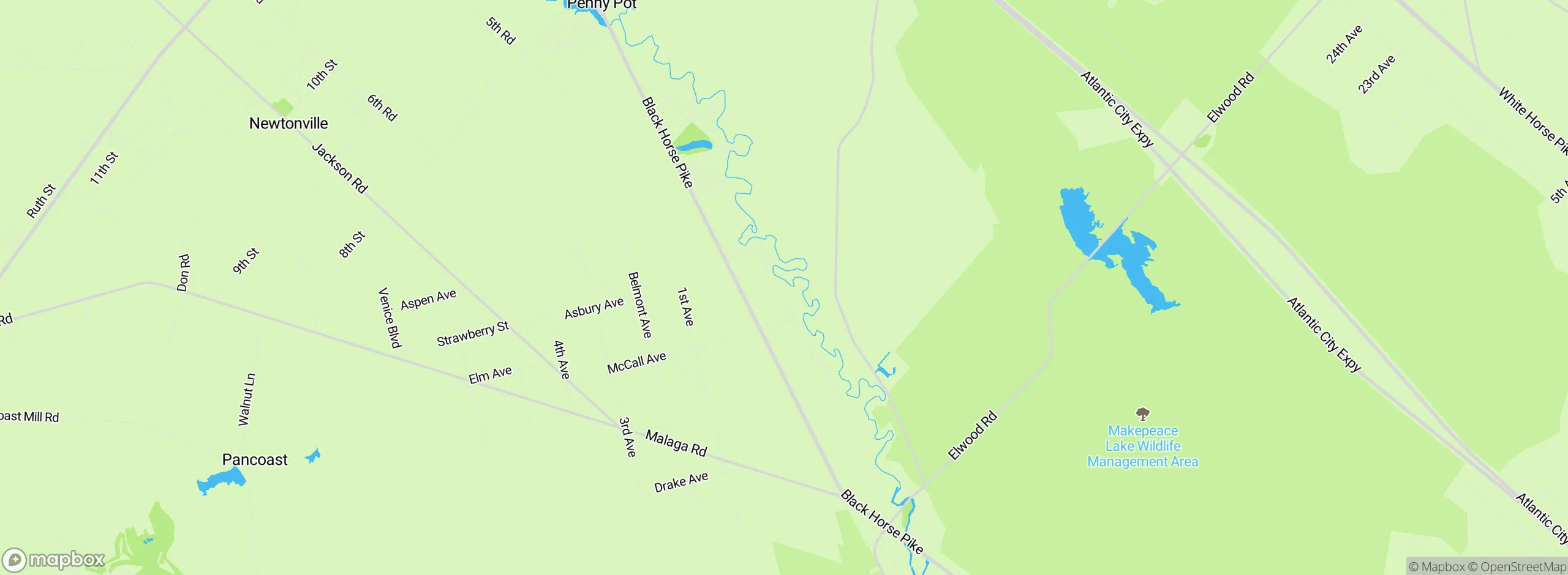 Map showing approximate location