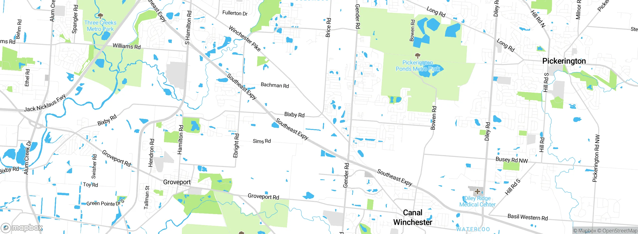 Map showing approximate location