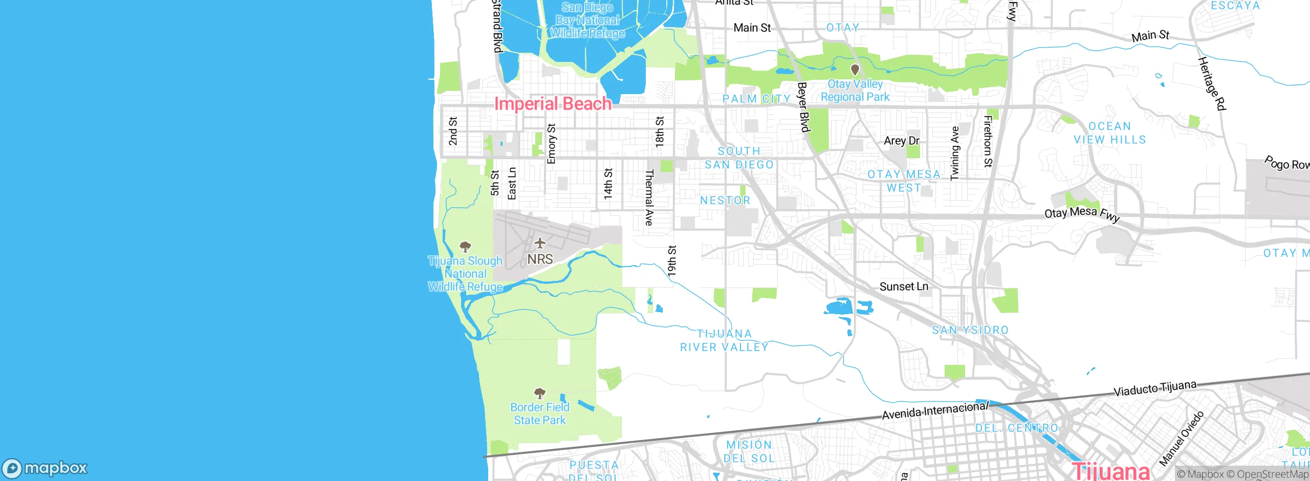 Map showing approximate location