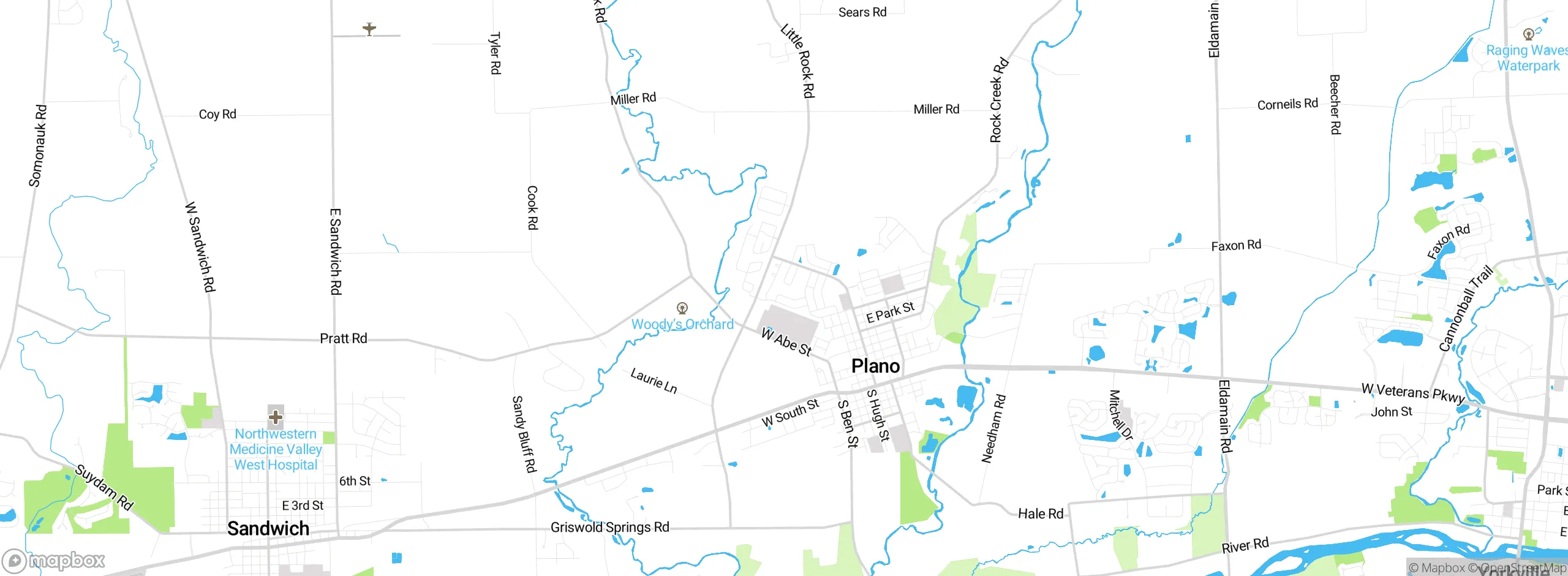 Map showing approximate location