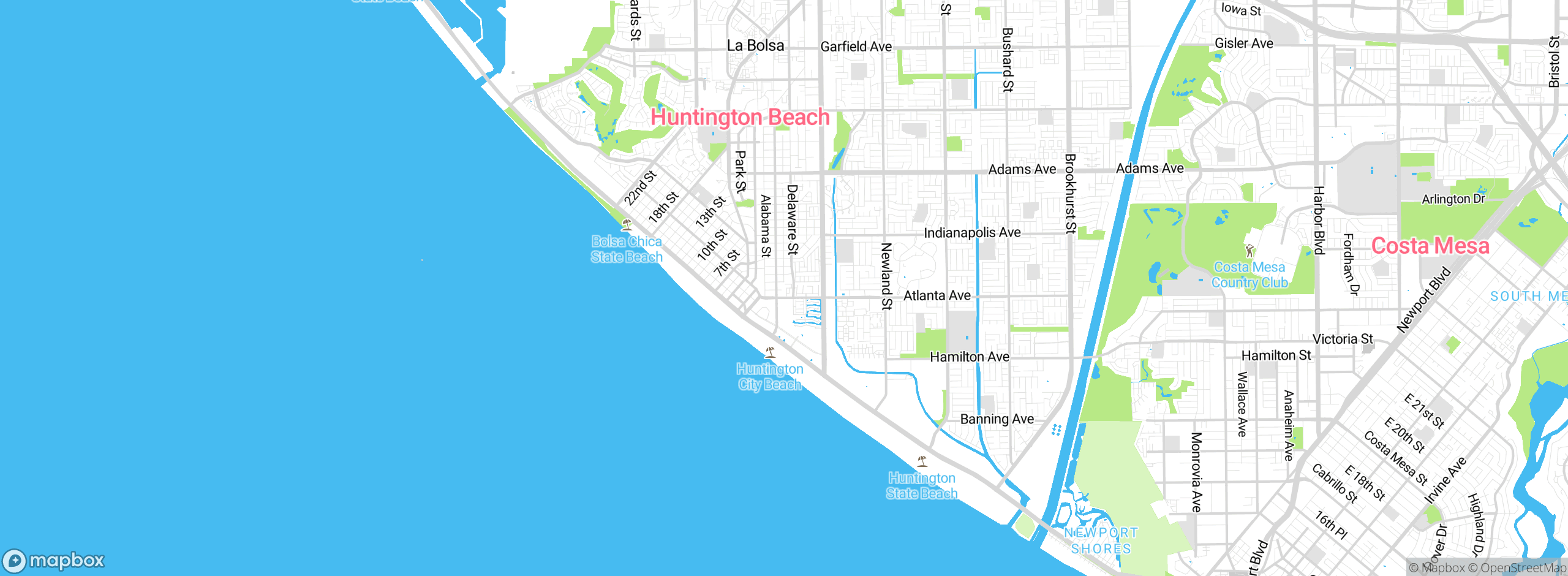 Map showing approximate location
