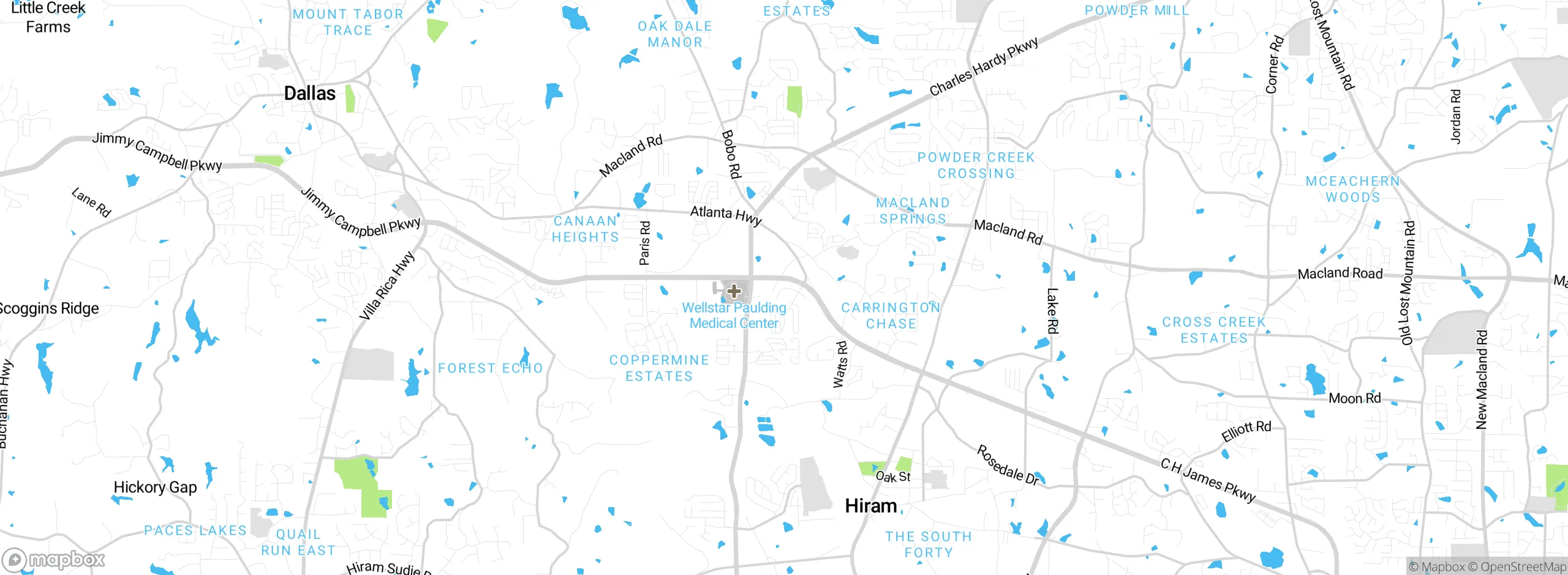 Map showing approximate location