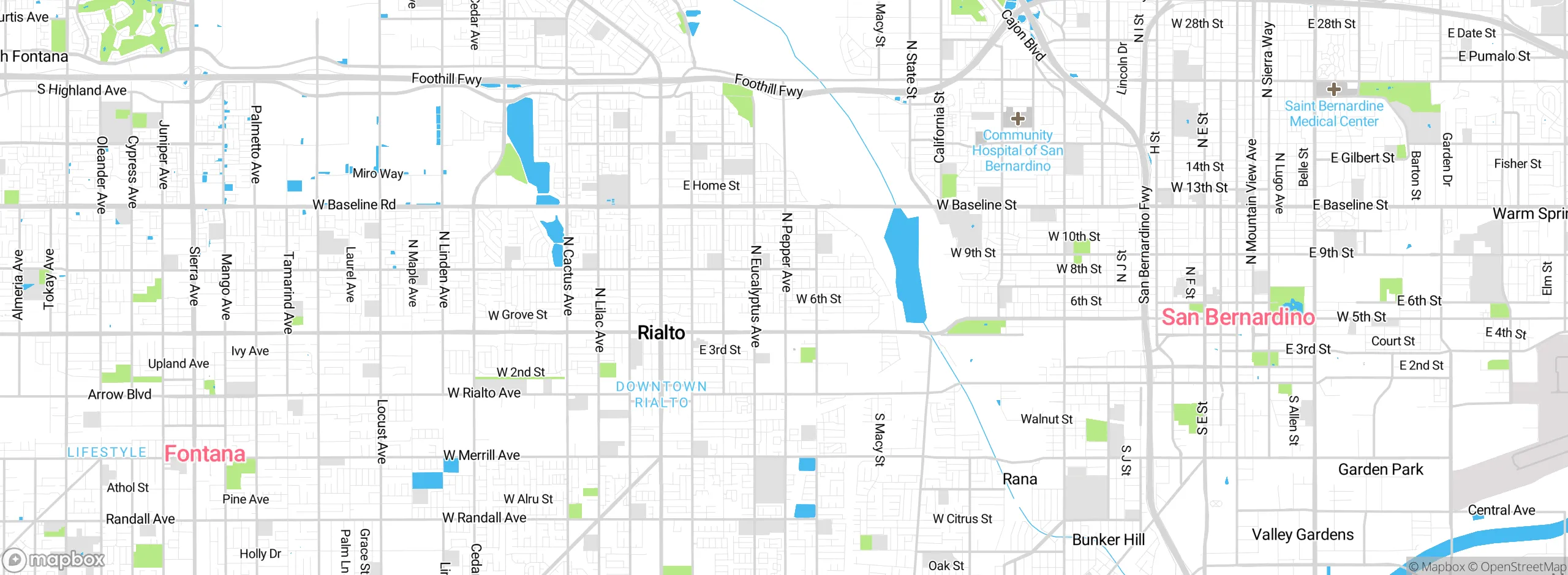 Map showing approximate location