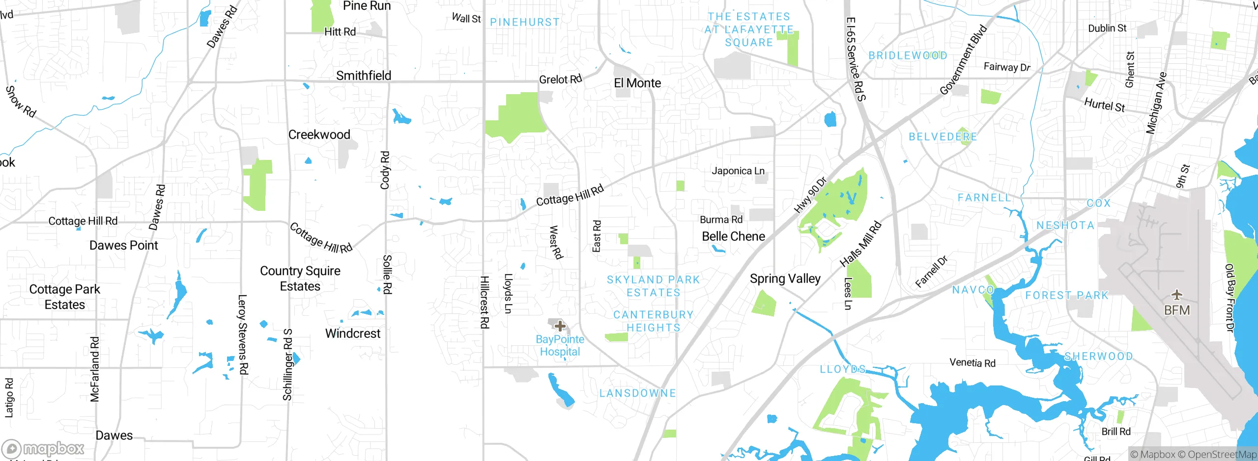 Map showing approximate location