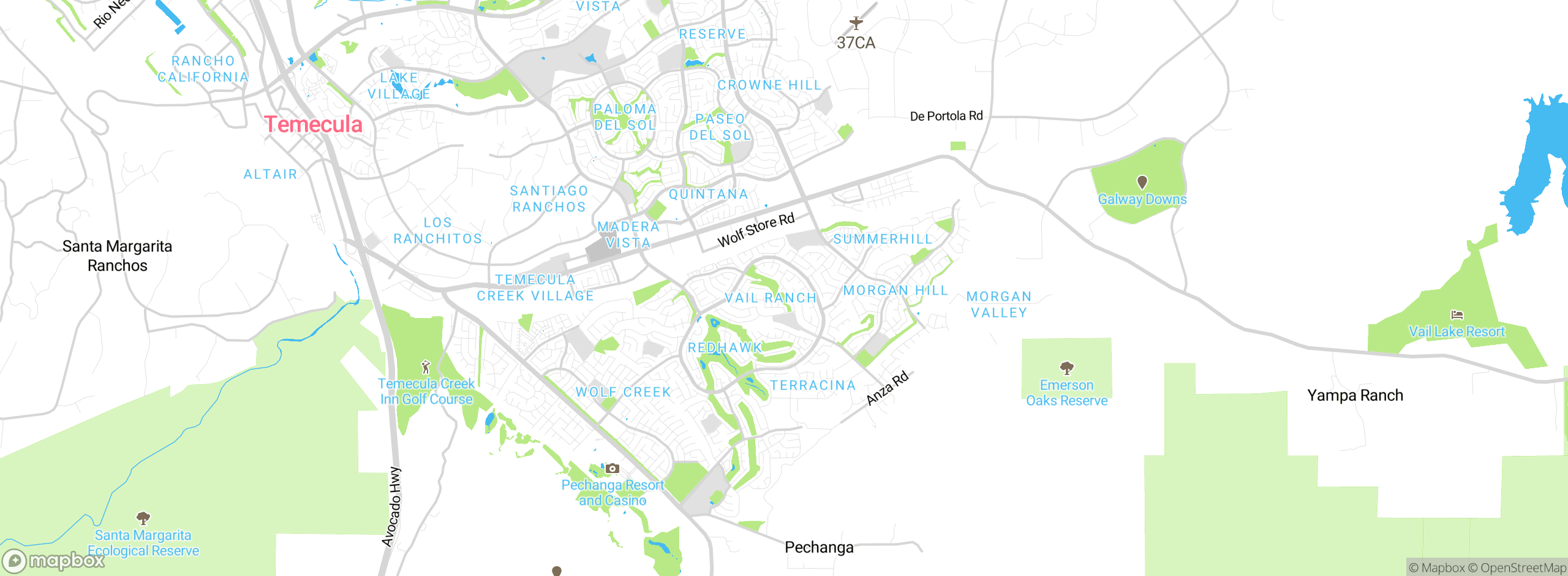 Map showing approximate location