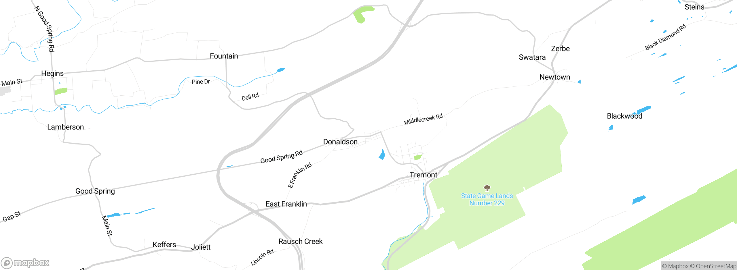 Map showing approximate location