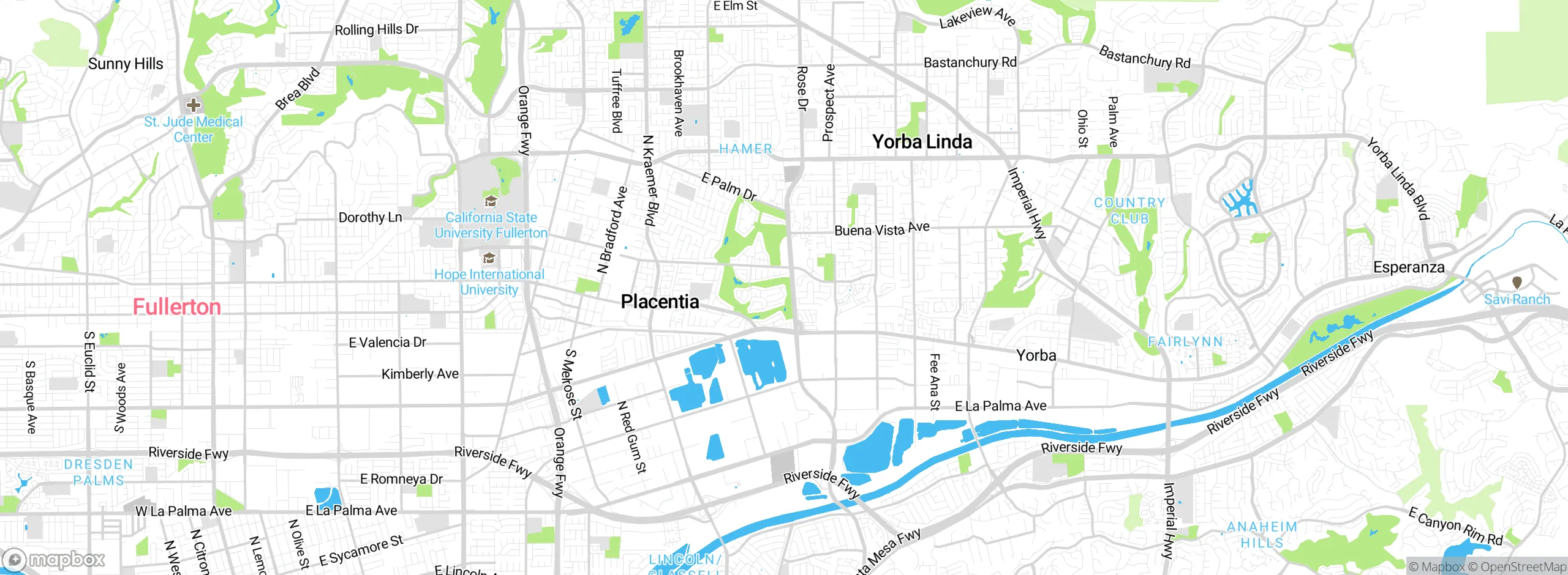Map showing approximate location