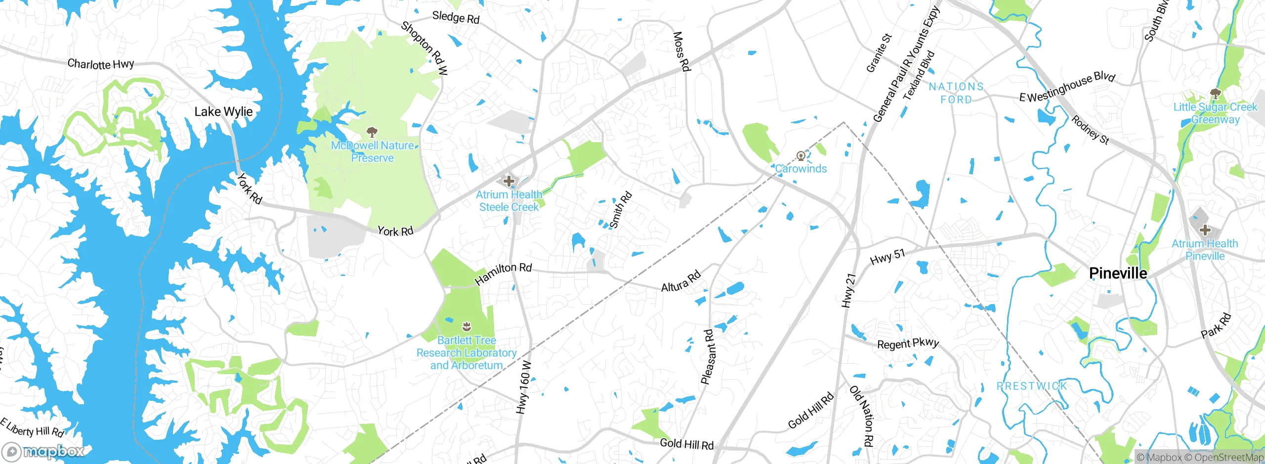 Map showing approximate location