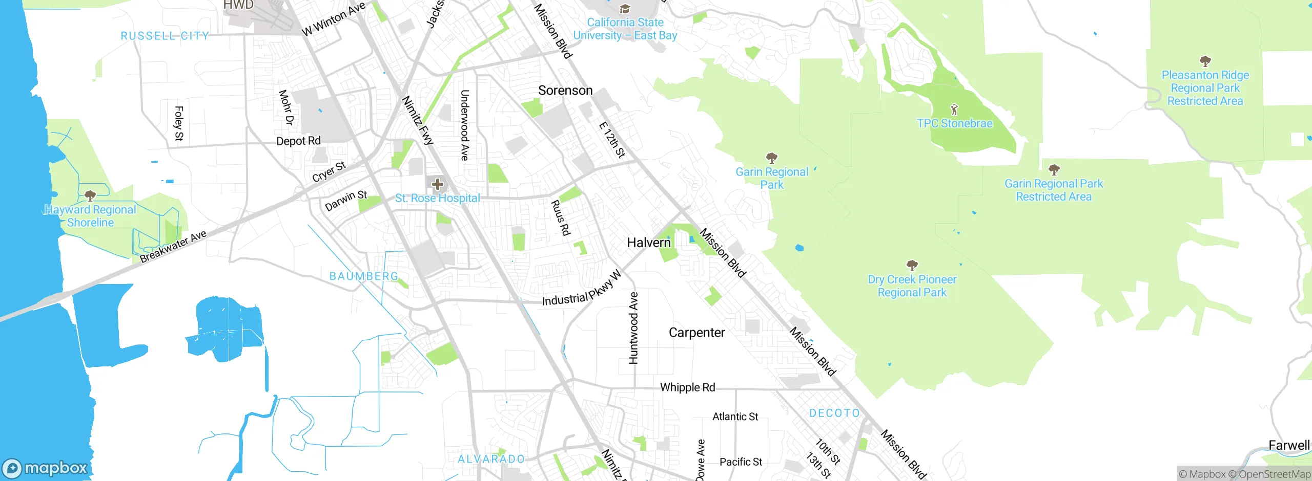 Map showing approximate location