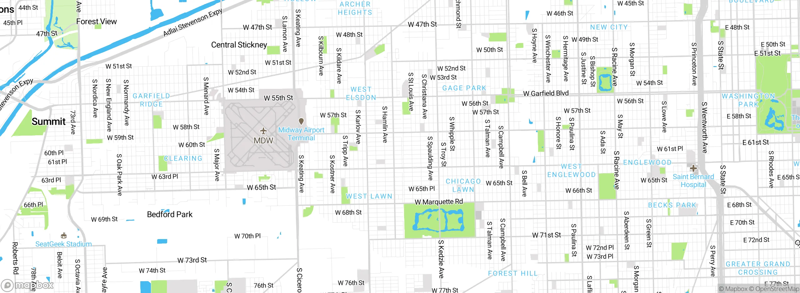 Map showing approximate location