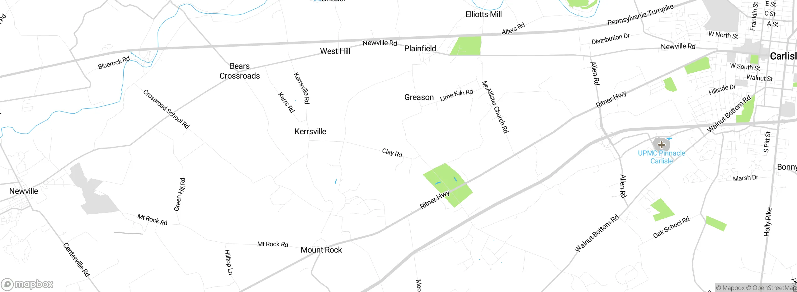 Map showing approximate location