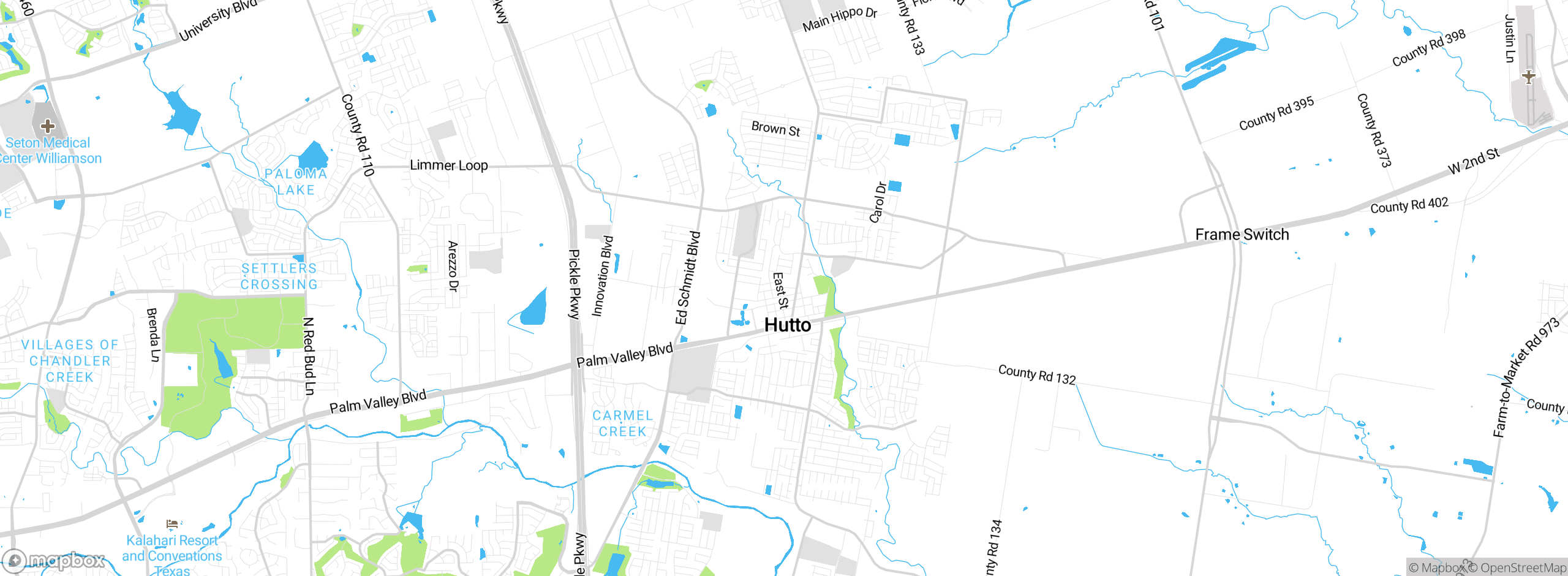 Map showing approximate location