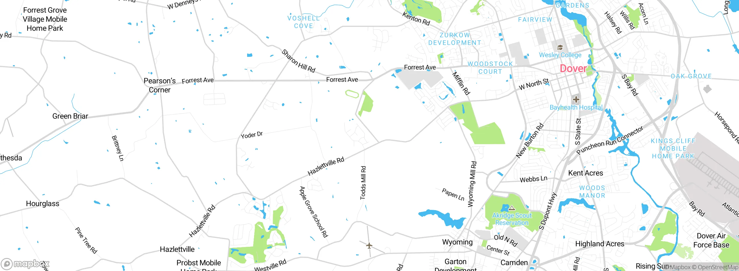Map showing approximate location