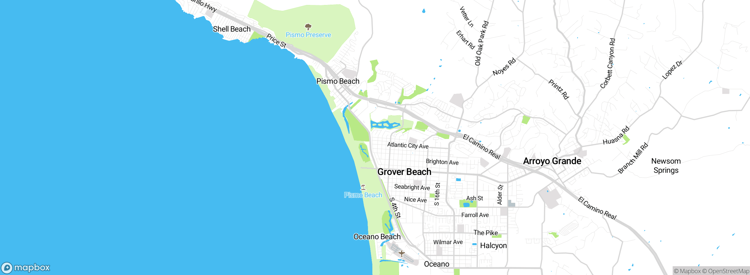 Map showing approximate location